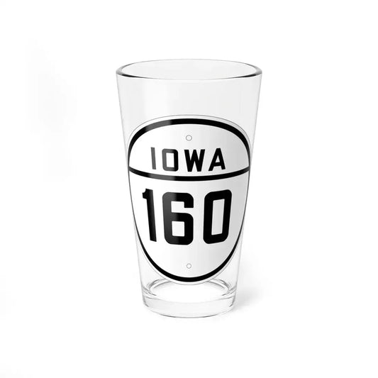 Iowa 160 1926 (Iowa) (Road Sign) Pint Glss 16oz 16oz - Go Mug Yourself