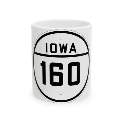 Iowa 160 1926 (Iowa) (Road Sign) White Coffee Mug 11oz - Go Mug Yourself