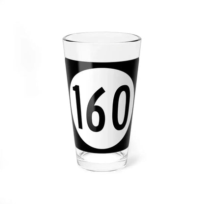 Iowa 160 (Iowa) (Road Sign) Pint Glass 16oz 16oz - Go Mug Yourself