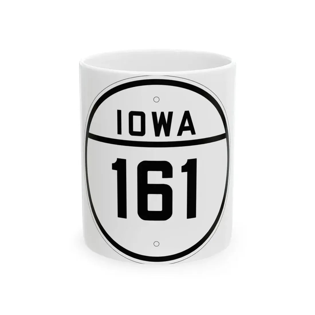 Iowa 161 1926 (Iowa) (Road Sign) White Coffee Mug 11oz - Go Mug Yourself