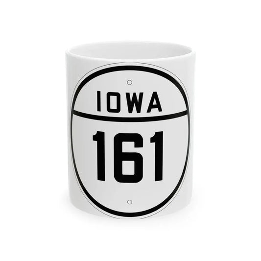 Iowa 161 1926 (Iowa) (Road Sign) White Coffee Mug 11oz - Go Mug Yourself