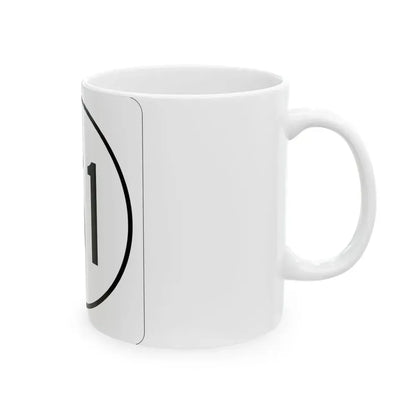 Iowa 161 1948 (Iowa) (Road Sign) White Coffee Mug - Go Mug Yourself