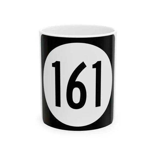Iowa 161 (Iowa) (Road Sign) White Coffee Mug 11oz - Go Mug Yourself