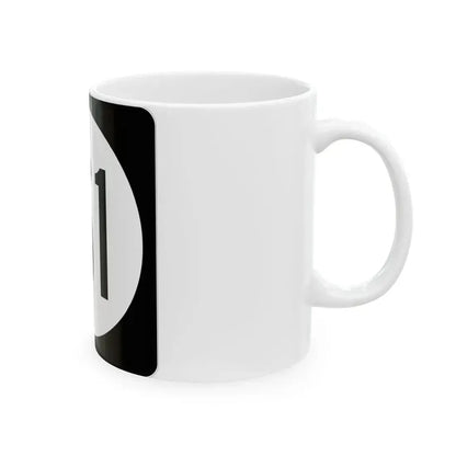 Iowa 161 (Iowa) (Road Sign) White Coffee Mug - Go Mug Yourself