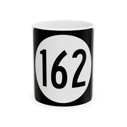 Iowa 162 (Iowa) (Road Sign) White Coffee Mug 11oz - Go Mug Yourself