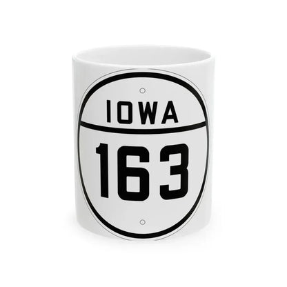 Iowa 163 1926 (Iowa) (Road Sign) White Coffee Mug 11oz - Go Mug Yourself