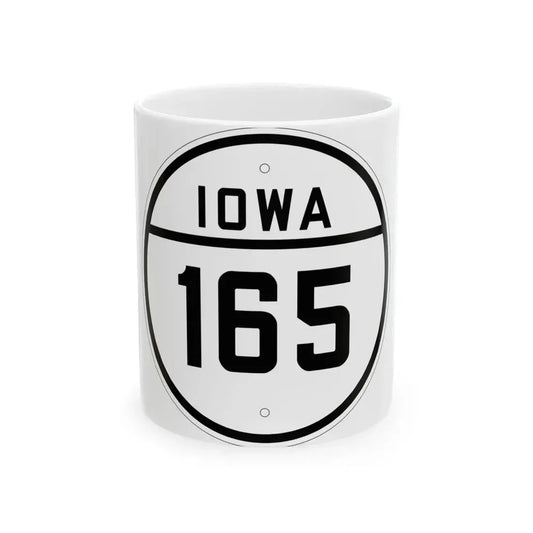 Iowa 165 1926 (Iowa) (Road Sign) White Coffee Mug 11oz - Go Mug Yourself