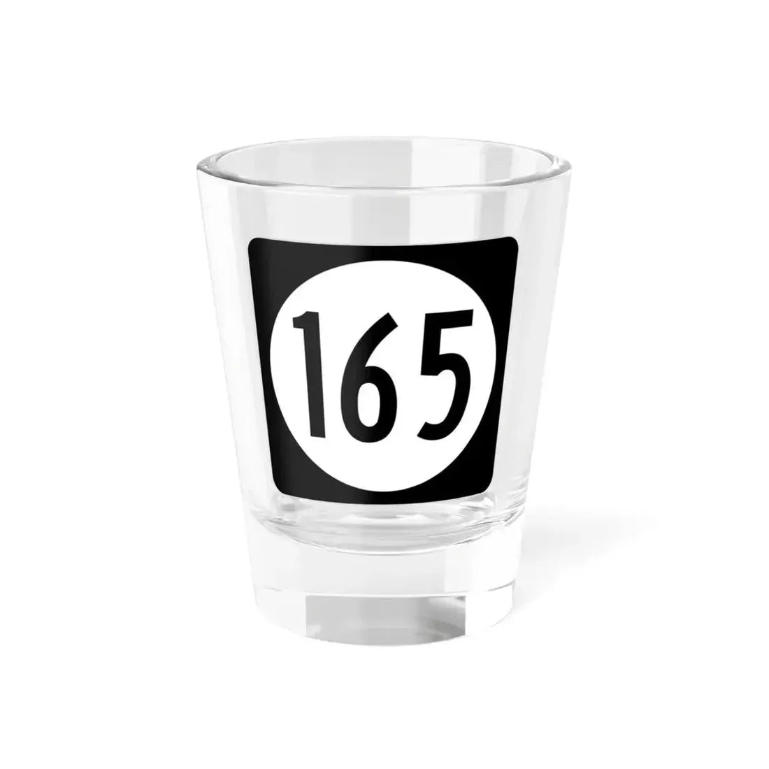 Iowa 165 (Iowa) (Road Sign) Shot Glass 1.5oz 1.5oz - Go Mug Yourself