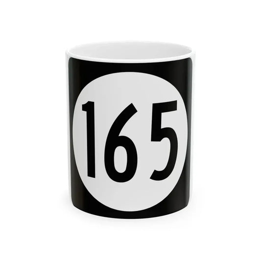 Iowa 165 (Iowa) (Road Sign) White Coffee Mug 11oz - Go Mug Yourself