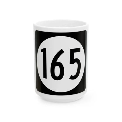 Iowa 165 (Iowa) (Road Sign) White Coffee Mug 15oz - Go Mug Yourself