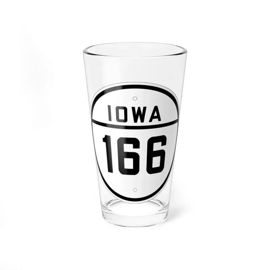 Iowa 166 1926 (Iowa) (Road Sign) Pint Glss 16oz 16oz - Go Mug Yourself