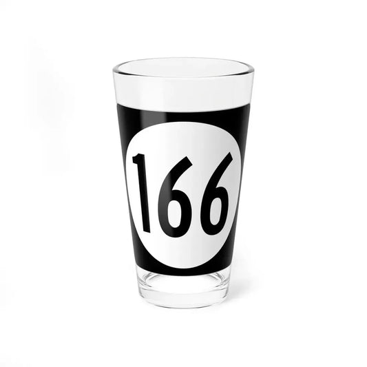Iowa 166 (Iowa) (Road Sign) Pint Glss 16oz 16oz - Go Mug Yourself