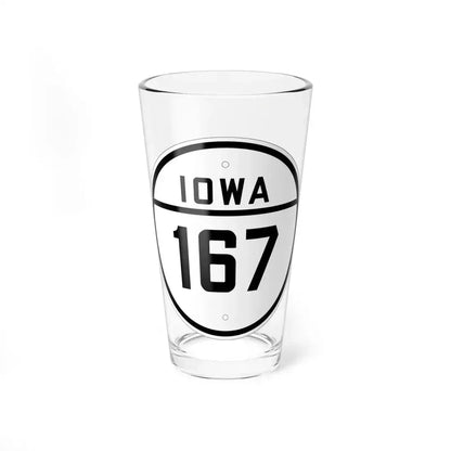 Iowa 167 1926 (Iowa) (Road Sign) Pint Glass 16oz 16oz - Go Mug Yourself