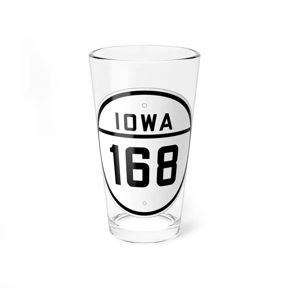 Iowa 168 1926 (Iowa) (Road Sign) Pint Glass 16oz 16oz - Go Mug Yourself