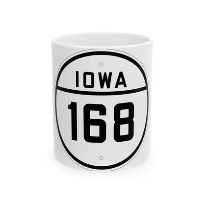 Iowa 168 1926 (Iowa) (Road Sign) White Coffee Mug 11oz - Go Mug Yourself