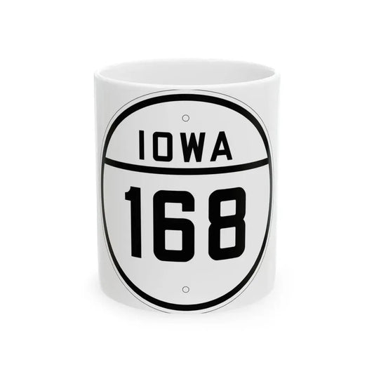 Iowa 168 1926 (Iowa) (Road Sign) White Coffee Mug 11oz - Go Mug Yourself