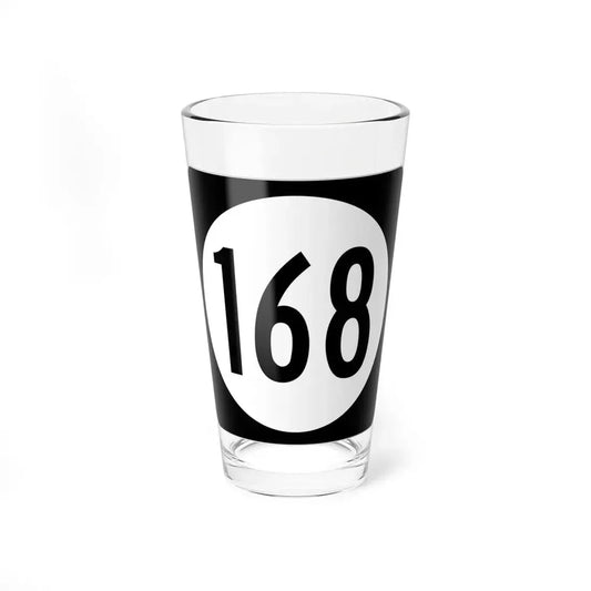 Iowa 168 (Iowa) (Road Sign) Pint Glss 16oz 16oz - Go Mug Yourself