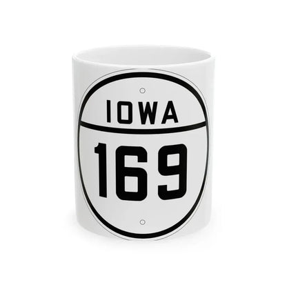 Iowa 169 1926 (Iowa) (Road Sign) White Coffee Mug 11oz - Go Mug Yourself