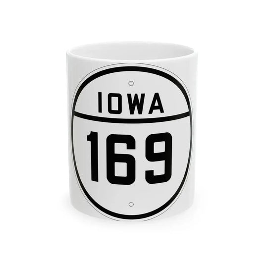 Iowa 169 1926 (Iowa) (Road Sign) White Coffee Mug 11oz - Go Mug Yourself