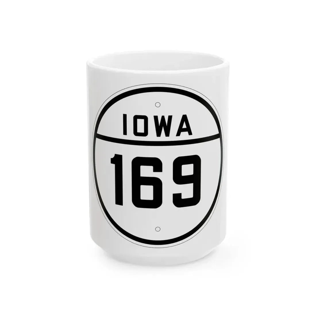 Iowa 169 1926 (Iowa) (Road Sign) White Coffee Mug 15oz - Go Mug Yourself