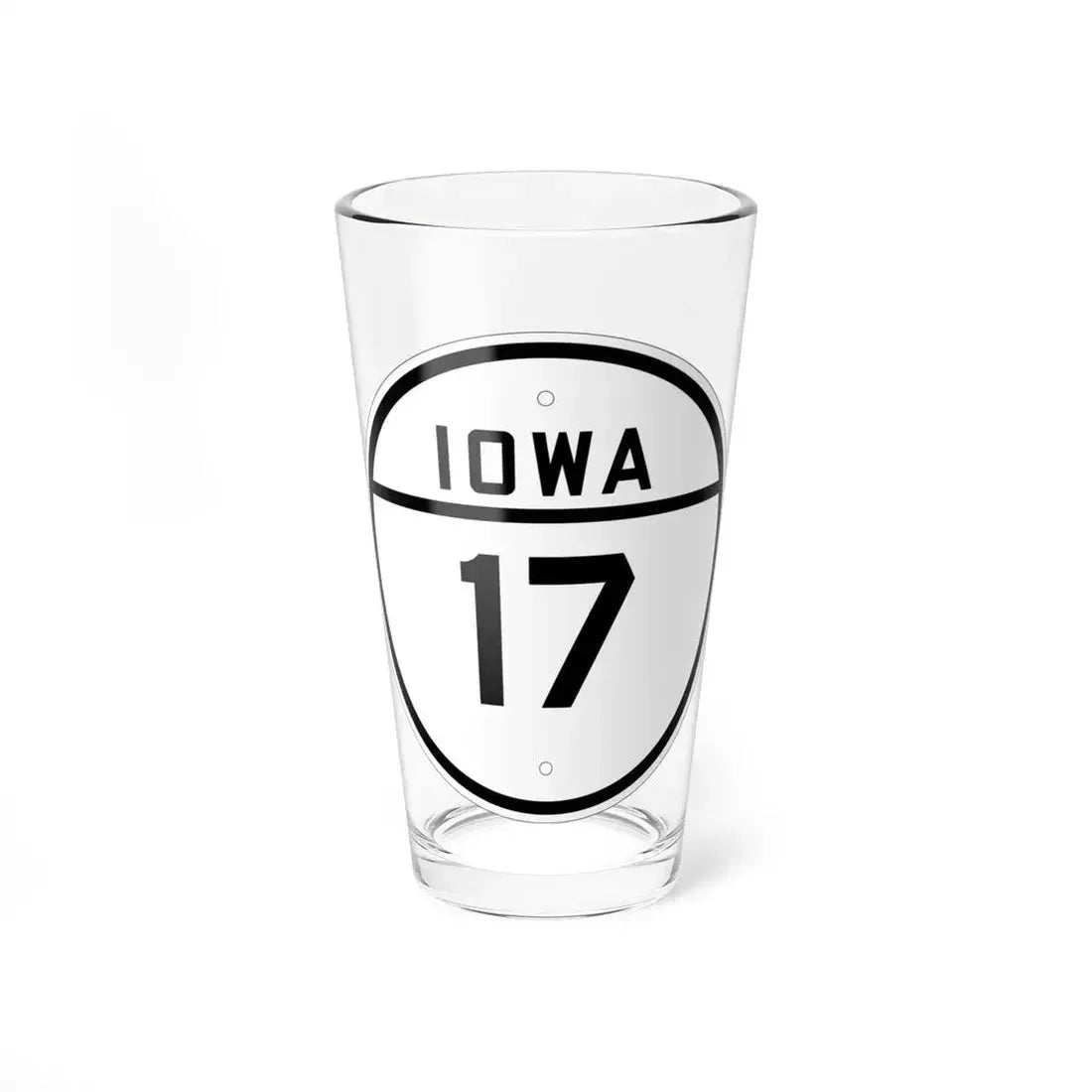 Iowa 17 1926 (Iowa) (Road Sign) Pint Glass 16oz 16oz - Go Mug Yourself