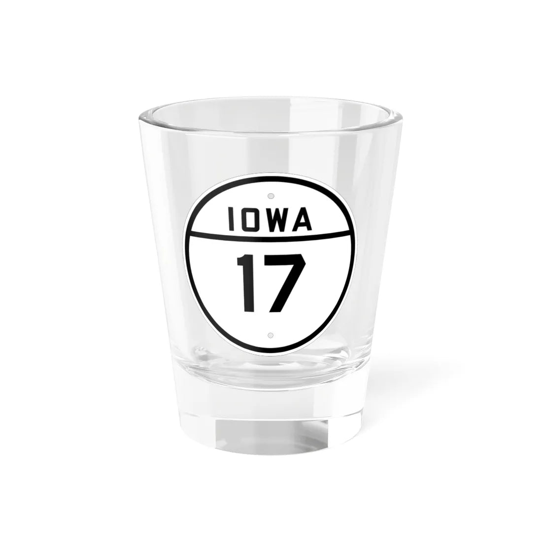 Iowa 17 1926 (Iowa) (Road Sign) Shot Glass 1.5oz 1.5oz - Go Mug Yourself