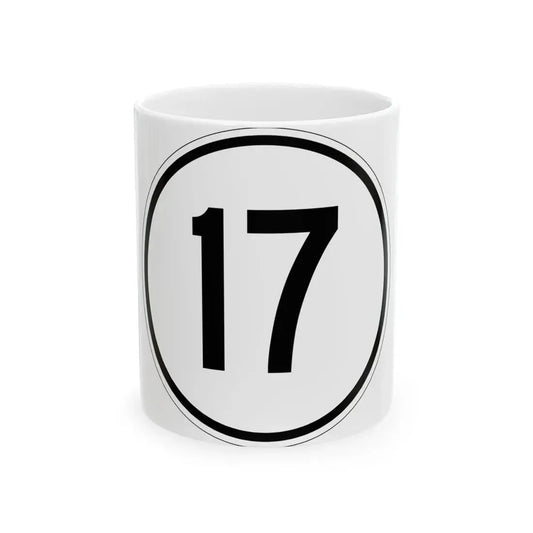 Iowa 17 1950 (Iowa) (Road Sign) White Coffee Mug 11oz - Go Mug Yourself