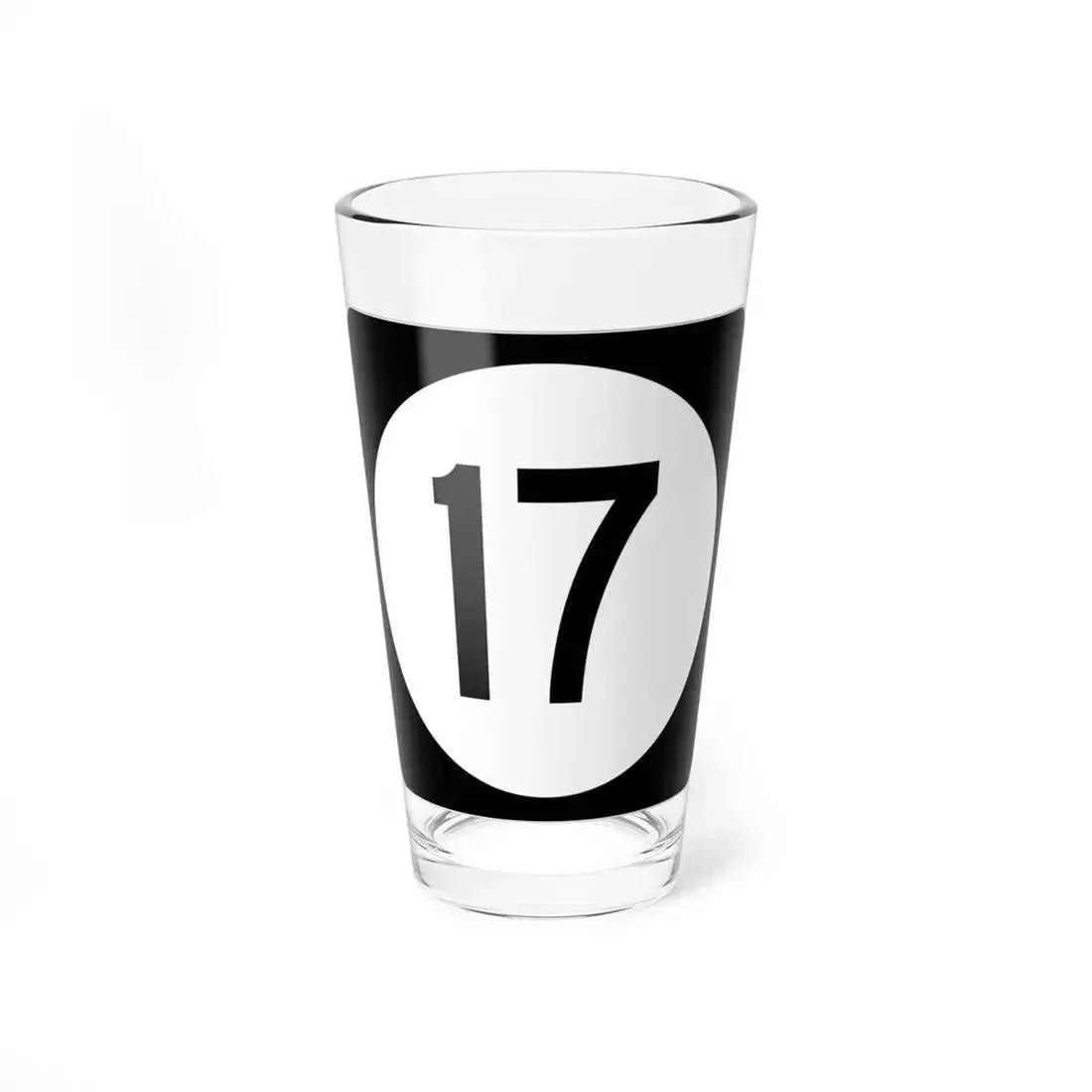 Iowa 17 (Iowa) (Road Sign) Pint Glass 16oz 16oz - Go Mug Yourself