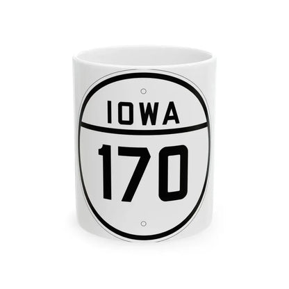 Iowa 170 1926 (Iowa) (Road Sign) White Coffee Mug 11oz - Go Mug Yourself