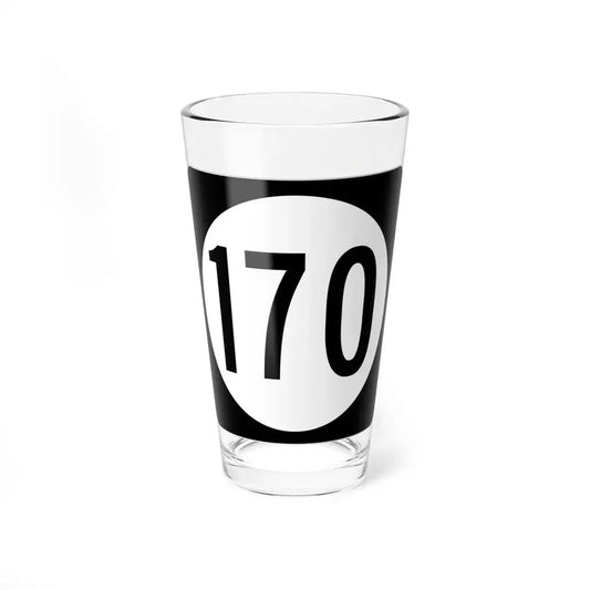 Iowa 170 (Iowa) (Road Sign) Pint Glss 16oz 16oz - Go Mug Yourself