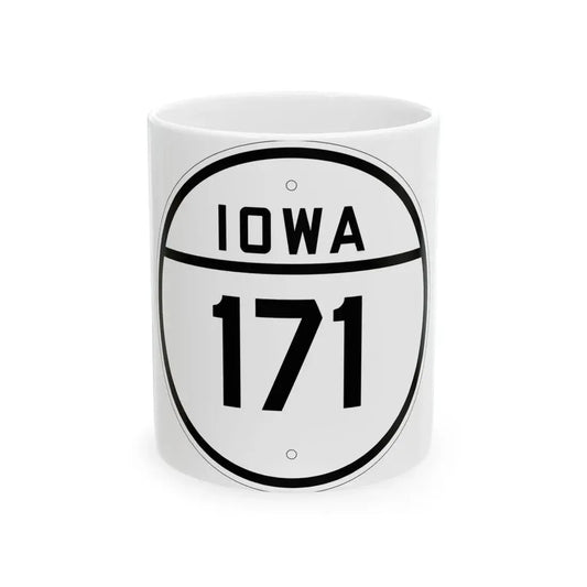 Iowa 171 1926 (Iowa) (Road Sign) White Coffee Mug 11oz - Go Mug Yourself
