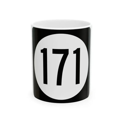 Iowa 171 (Iowa) (Road Sign) White Coffee Mug 11oz - Go Mug Yourself