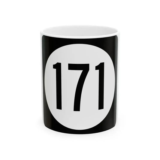 Iowa 171 (Iowa) (Road Sign) White Coffee Mug 11oz - Go Mug Yourself