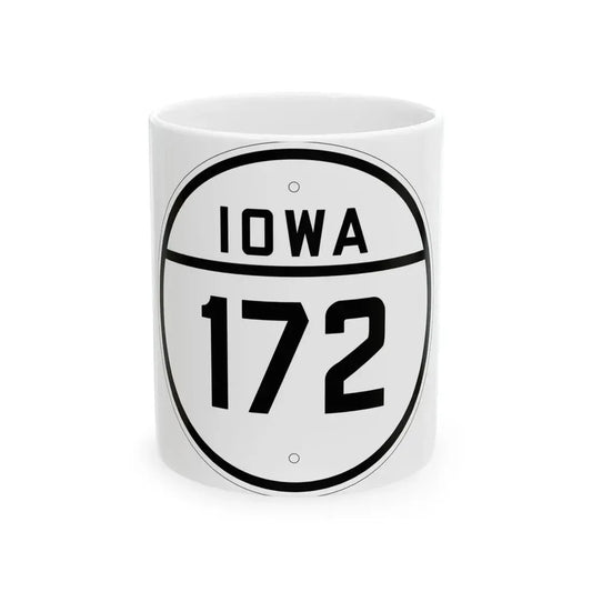 Iowa 172 1926 (Iowa) (Road Sign) White Coffee Mug 11oz - Go Mug Yourself