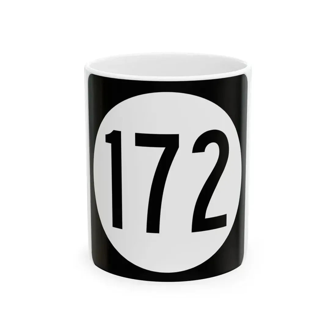 Iowa 172 (Iowa) (Road Sign) White Coffee Mug 11oz - Go Mug Yourself
