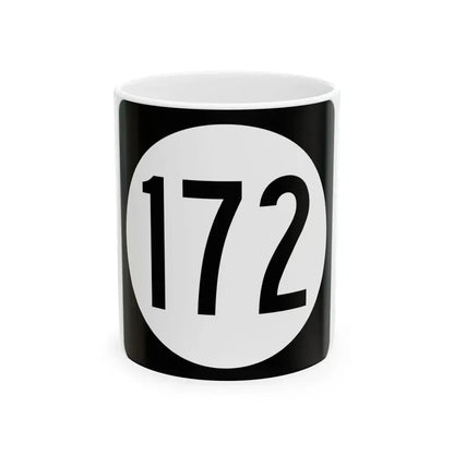 Iowa 172 (Iowa) (Road Sign) White Coffee Mug 11oz - Go Mug Yourself