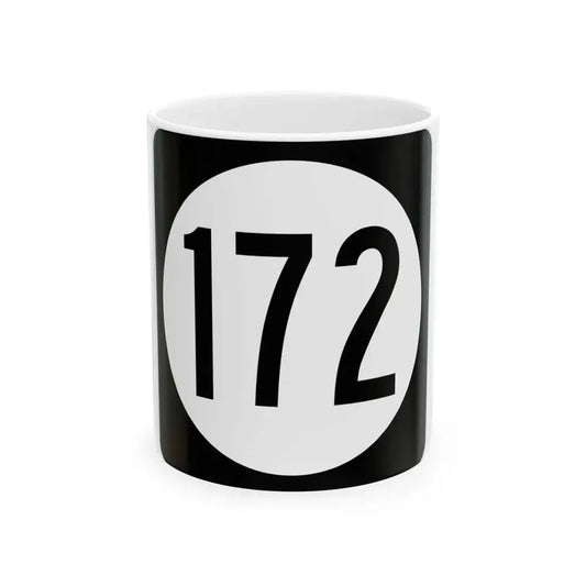 Iowa 172 (Iowa) (Road Sign) White Coffee Mug 11oz - Go Mug Yourself