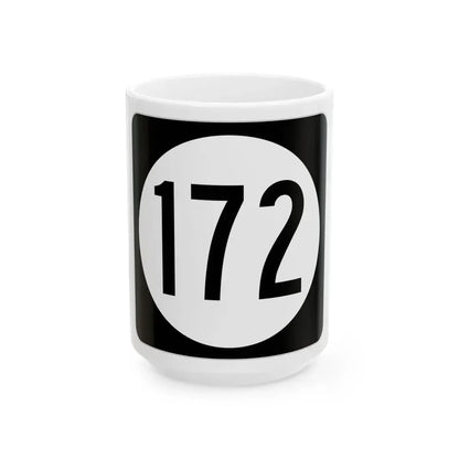 Iowa 172 (Iowa) (Road Sign) White Coffee Mug 15oz - Go Mug Yourself