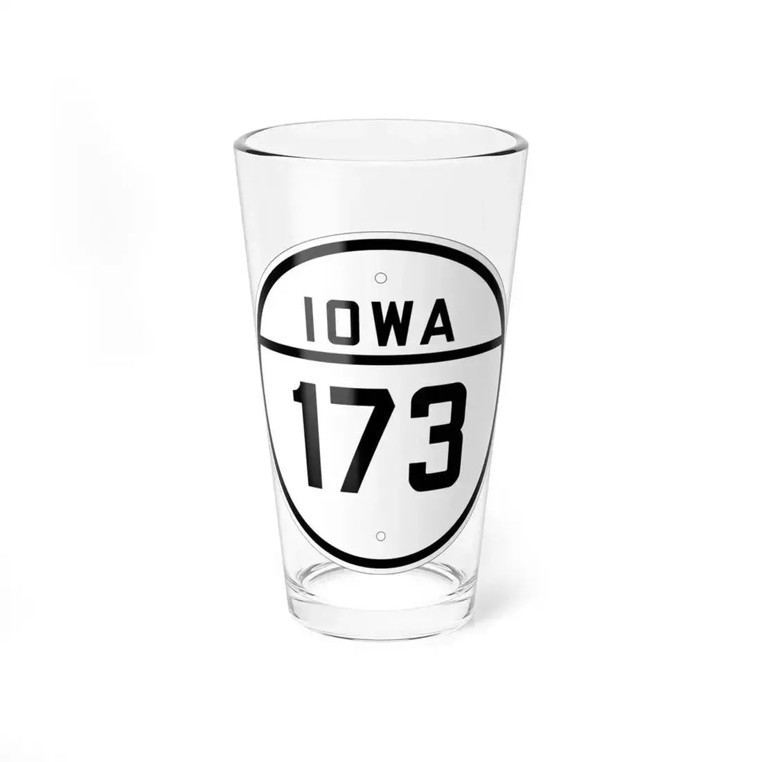 Iowa 173 1926 (Iowa) (Road Sign) Pint Glass 16oz 16oz - Go Mug Yourself