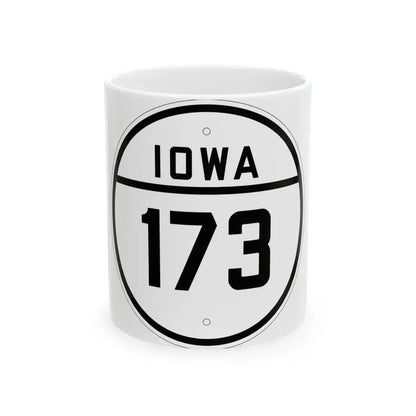 Iowa 173 1926 (Iowa) (Road Sign) White Coffee Mug 11oz - Go Mug Yourself