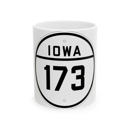 Iowa 173 1926 (Iowa) (Road Sign) White Coffee Mug 11oz - Go Mug Yourself