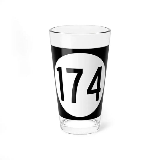 Iowa 174 (Iowa) (Road Sign) Pint Glss 16oz 16oz - Go Mug Yourself