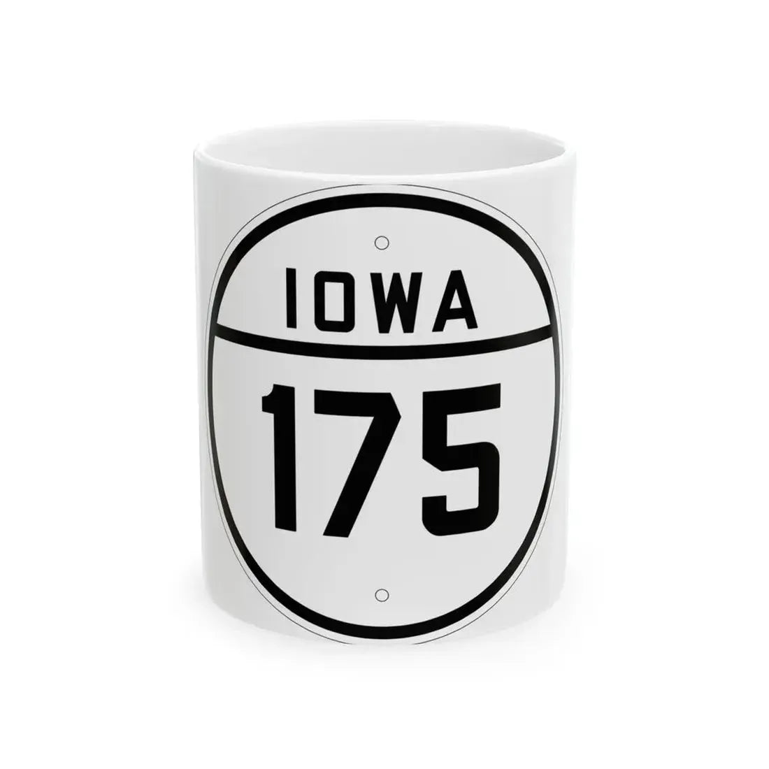 Iowa 175 1926 (Iowa) (Road Sign) White Coffee Mug 11oz - Go Mug Yourself