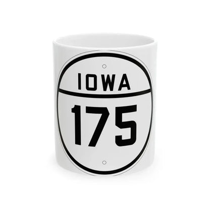 Iowa 175 1926 (Iowa) (Road Sign) White Coffee Mug 11oz - Go Mug Yourself