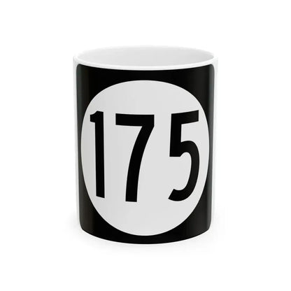 Iowa 175 (Iowa) (Road Sign) White Coffee Mug 11oz - Go Mug Yourself