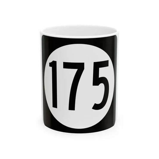 Iowa 175 (Iowa) (Road Sign) White Coffee Mug 11oz - Go Mug Yourself