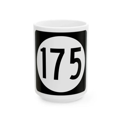 Iowa 175 (Iowa) (Road Sign) White Coffee Mug 15oz - Go Mug Yourself
