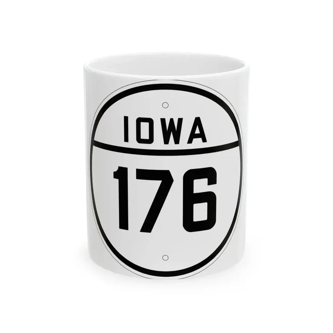 Iowa 176 1926 (Iowa) (Road Sign) White Coffee Mug 11oz - Go Mug Yourself