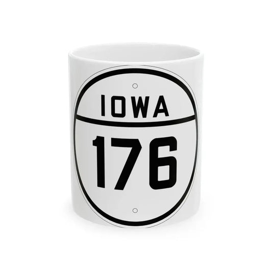 Iowa 176 1926 (Iowa) (Road Sign) White Coffee Mug 11oz - Go Mug Yourself