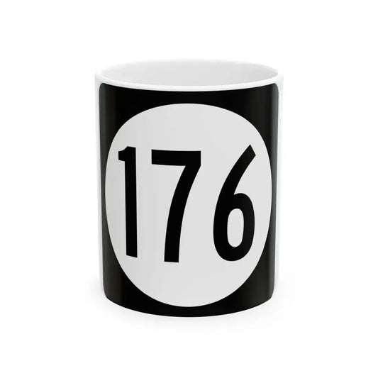 Iowa 176 (Iowa) (Road Sign) White Coffee Mug 11oz - Go Mug Yourself